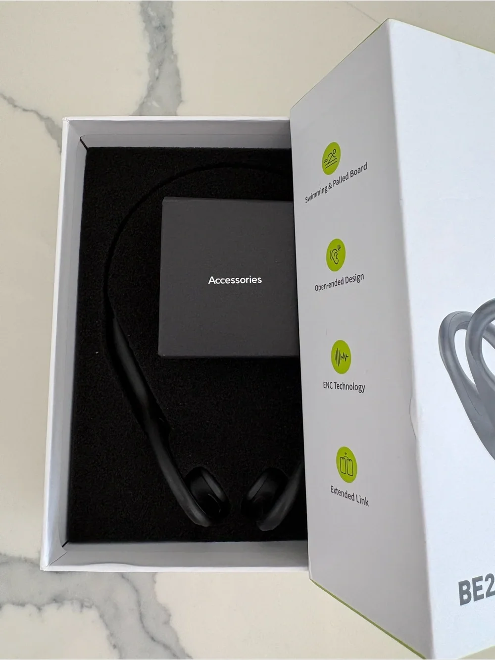 BE20 Bone Conduction Swimming Headphones - Black